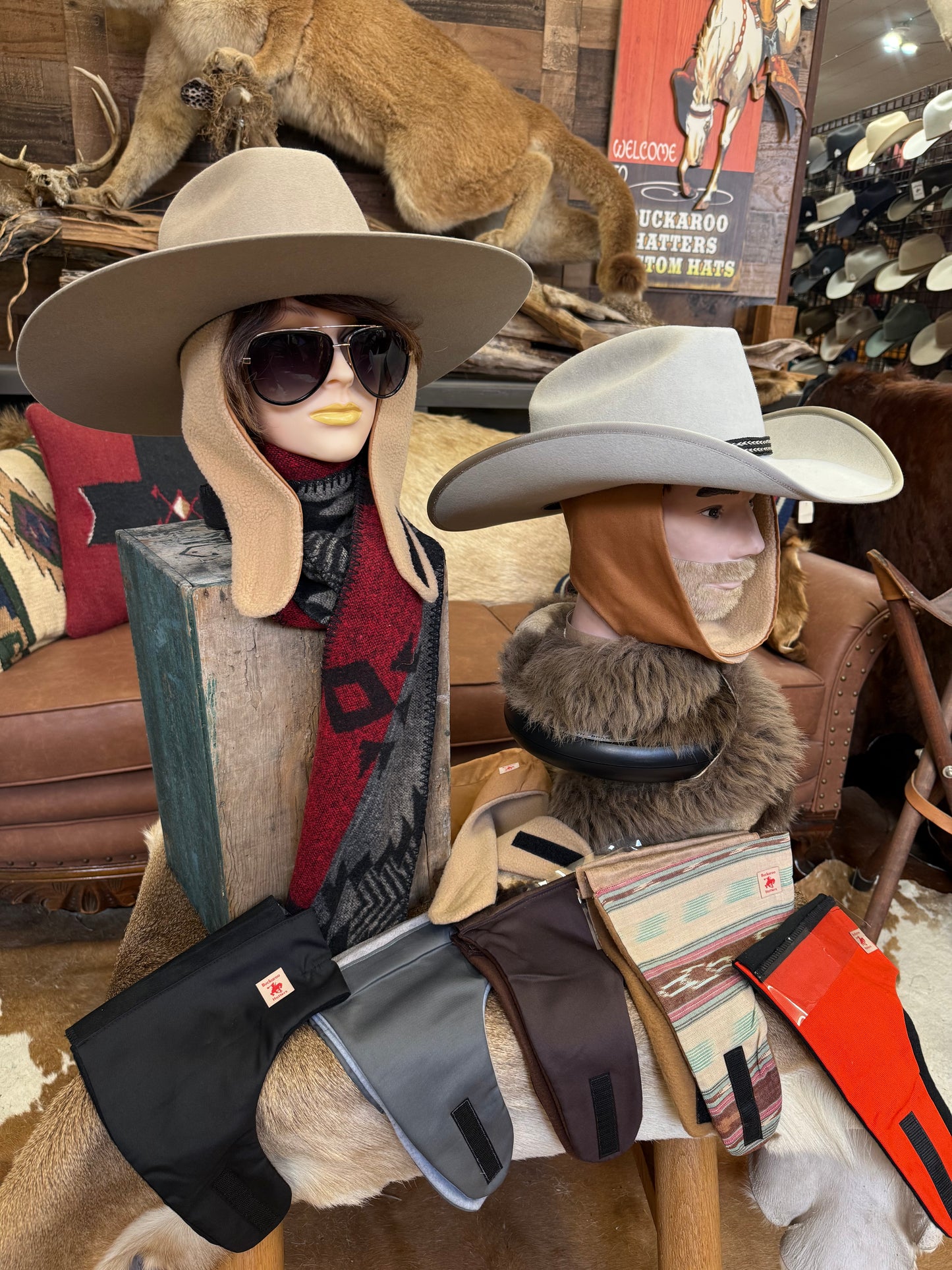 Custom hat ear warmers