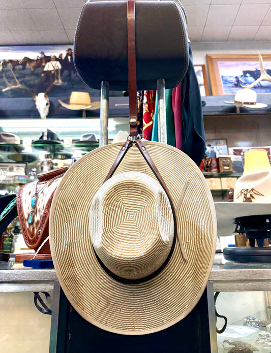 Handmade premium Herman Oak leather hat holder